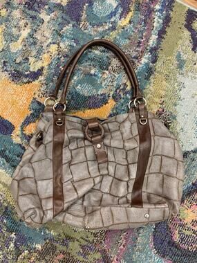 Cavalcanti Genuine Leather Croc-Embossed Tote